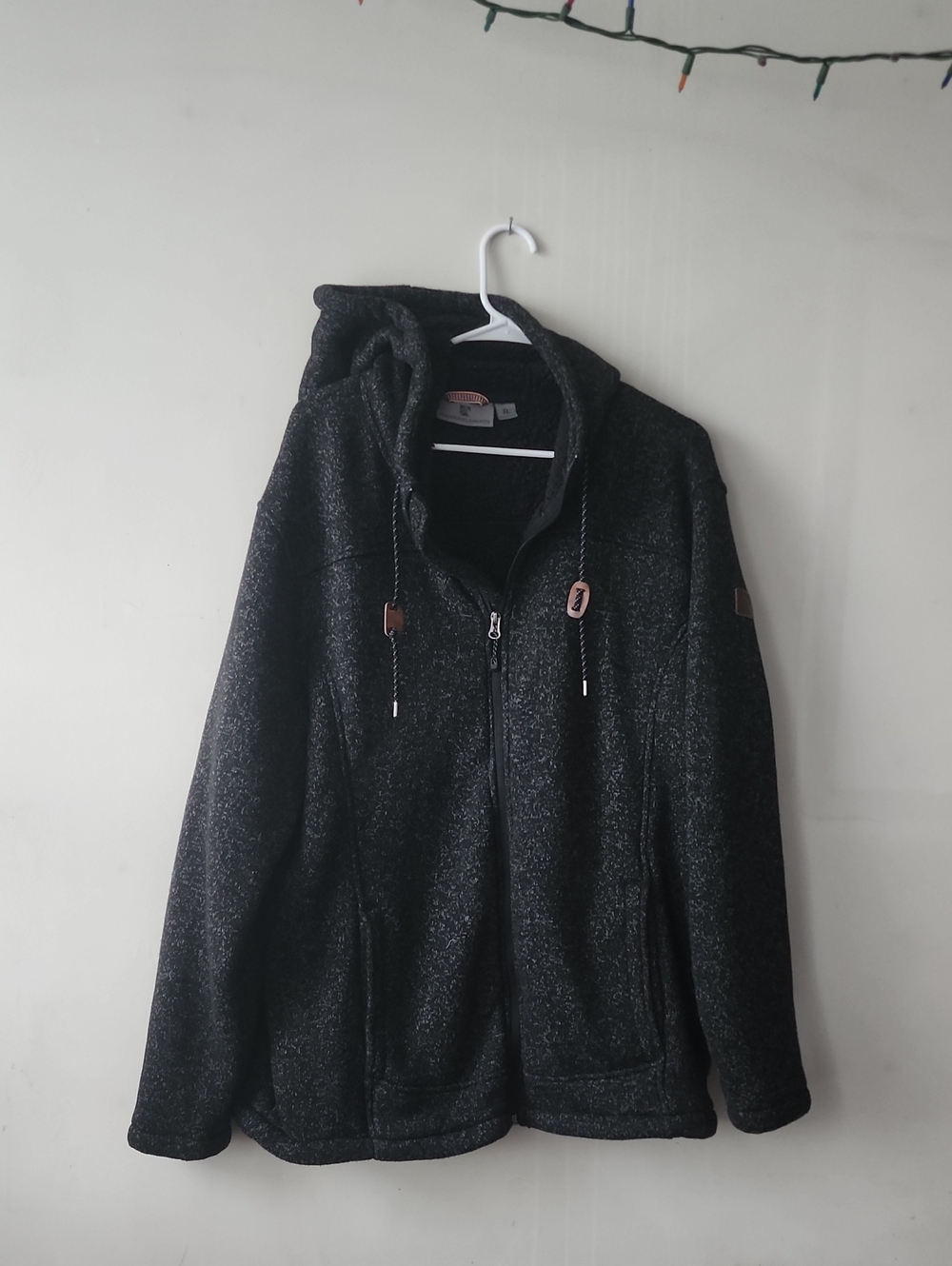 Men's Hooded Zip-Up Lightweight Jacket in Black